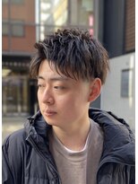 ドルクス 日本橋(Dorcus)&nbsp;メンズツーブロ　アップバング　茶髪男子