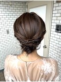 アップスタイル ヘアセット お呼ばれヘア