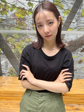 ムード タテマチ(mood tatemachi) ライトベージュ×シースルーバング