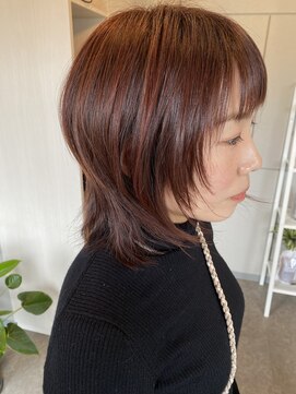 アーチテクトヘア(Architect hair by Eger) フェイスレイヤー×赤系ブラウン