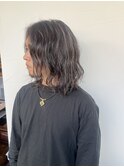 メンズロング×スパイラルパーマ×ハイライト