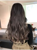 【原田】ロングヘア　顔周りレイヤー　ハイライト　グレージュ