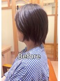 ぺたんこ改善丸みショート　beforeから