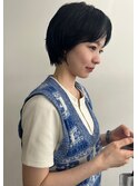 【耳にかけられる丸みショート】ショートヘア/長めショート/湘南
