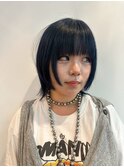 ウルフカット/ネイビーカラー