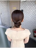 シニヨン　タイトヘア　カチモリ　参列ヘア