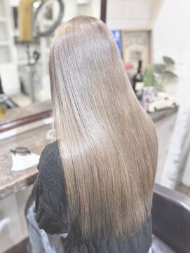 ヘアサロン エフ 渋谷(F) #ミルクティーベージュ#ケアブリーチ