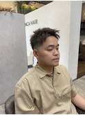 メンズ2ブロック、フェードカット