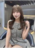 韓国レイヤーカット/くびれ巻き/前髪顔周り/セミディ[門前仲町]