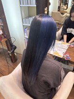 アン(Hair make un)&nbsp;【ツートン】ブルー&ブラック