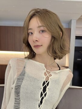 プロス(Pros) レイヤーボブ/ブリーチなし透明感ベージュ/表参道