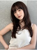 オリーブグレー髪質改善/黒髪/小顔/くすみベージュ/札幌