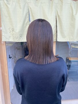 サラツヤストレート/パッツンミディアム