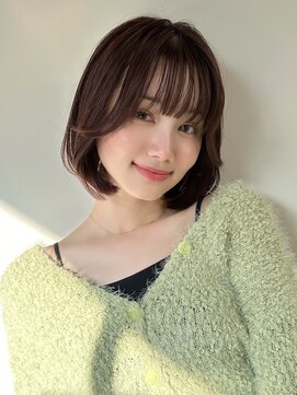 オムニス 表参道(Omnis) 韓国ヘアボブヘアワンカール顔まわりレイヤーアッシュブラウン