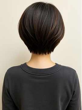 アットザコーナー(at the corner) デザインハイライト ショートボブ 丸みショート 髪質改善 40代