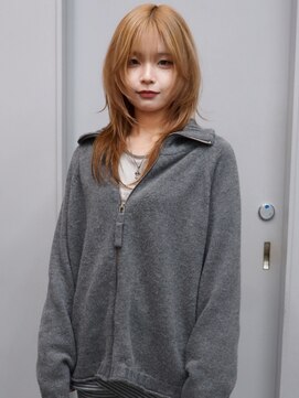 ヴァーディ オモテサンドウ(Vardy omotesando) layer/ハイレイヤー ハッシュカット ベージュ ハイトーンロング