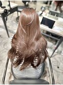 ココアベージュ_くびれ巻き_くすみカラー