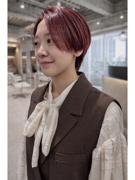 ムクコア(Muk CORE) ハンサムショート×ボルドーカラー♪