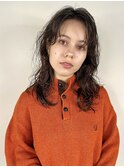 【三ツ井純】ベージュカラー レイヤーパーマ ミディアムパーマ 