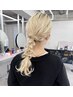 1ブリーチ+カラー+トリートメント+簡単ヘアセット〈大阪梅田〉