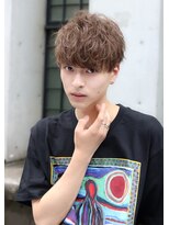 ネイビー(NAVY)&nbsp;ラフミルクティーマッシュ くせ毛風パーマソフトツーブロック