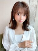 20代30代40代大人可愛い 外ハネボブ ベージュ ラベンダーカラー 