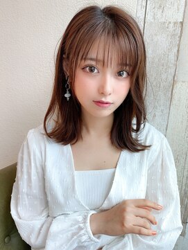 アフロート ディル(AFLOAT D'L) 20代30代40代大人可愛い 外ハネボブ ベージュ ラベンダーカラー