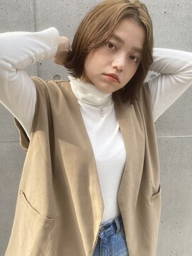 ネオリーブカップ 町田店(Neolive capu) センター分け ＊ 切りっぱなしボブ【neolivecapu町田店】