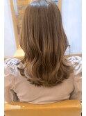 小顔レイヤーグレージュカラーシルキーベージュ/新宿/新宿三丁目