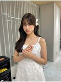 チョコレートカラー/顔周りカット/韓国ヘア/天神