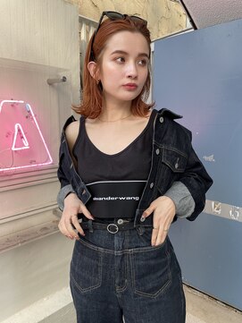 ノラキチジョウジ(NORA KICHIJOJI) ウルフボブロングレイヤー耳かけフェイスレイヤーレイヤーボブ