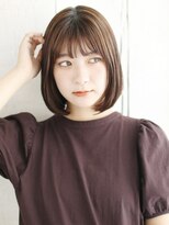 ナル 白山神社参道通り店(nalu)&nbsp;ワイドバングのツヤ感ワンカールボブ