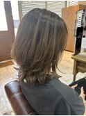 外国人風グラデーション×ミディアムレイヤー