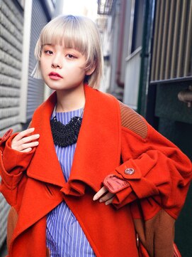 シャロン(SHARON) 【SHARON原宿】顔周りデザインカットとホワイトミルクティ