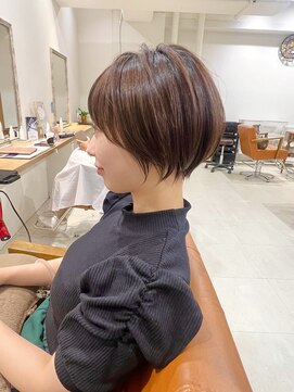 ネイロ 錦糸町(NeiRo) 魅力倍増カールセミディシアーカラーダークアッシュショートヘア