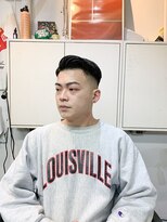 メリケンバーバーショップ フクオカ(MERICAN BARBERSHOP FUK)&nbsp;べリーショートダークアッシュニュアンスパーマ韓国マッシュ