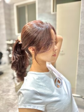 アクション 心斎橋店(ACTION) 結んでもかわいいお顔まわり　チェリーレッド　ピンクラベンダー