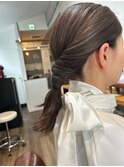 グレイアッシュのハイライトカラー