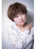 □小顔補正カット抜け感ショートマッシュパーマ415大宮20代30代