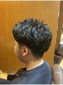 銀座　理容室　ナチュラルパーマ　フェザーパーマ