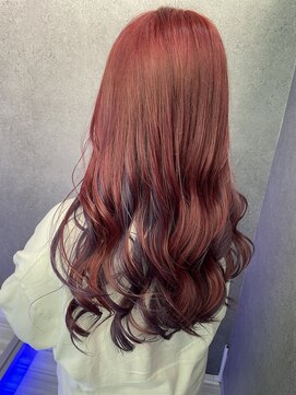 ヘアーディア みどり店(Hair...DiA) ビビッドレッド×パープルの個性派カラー