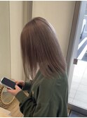 ハイライトカラーミルクティーベージュケアブリーチダブルカラー