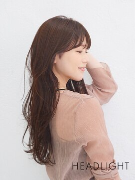 ソーエン バイ ヘッドライト 小倉店(soen by HEADLIGHT) ロングレイヤーココアベージュ小顔ココアグレージュ黒髪ブラウン