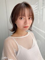 エトラ 渋谷店(etora) 前髪 外ハネボブ 小顔 クラゲヘアー オリーブグレー"