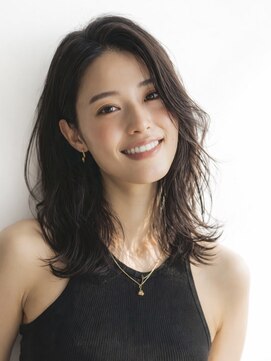 イチパーセント 横浜(1%) 着物ヘア/ダークアッシュ/ミディアムレイヤーカット/横浜