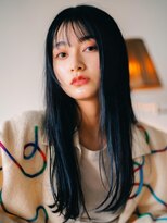 ベンジー 金山店(benji) ダークグレー×艶髪ロング ブルーブラック1