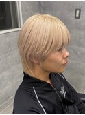 メンズブリーチ 渋谷 学割 ホワイトベージュ ブロンド