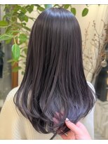リエットヘアー 西尾市杢左店(Lie-et. hair)&nbsp;ツヤ感たっぷりラベンダーグレージュ×ナチュラルロング