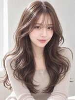 アロン(ALLON)&nbsp;柔らか艶ブラウン×韓国風ロングレイヤー