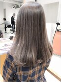 アッシュグレージュイルミナカラー☆丸みショートボブディ